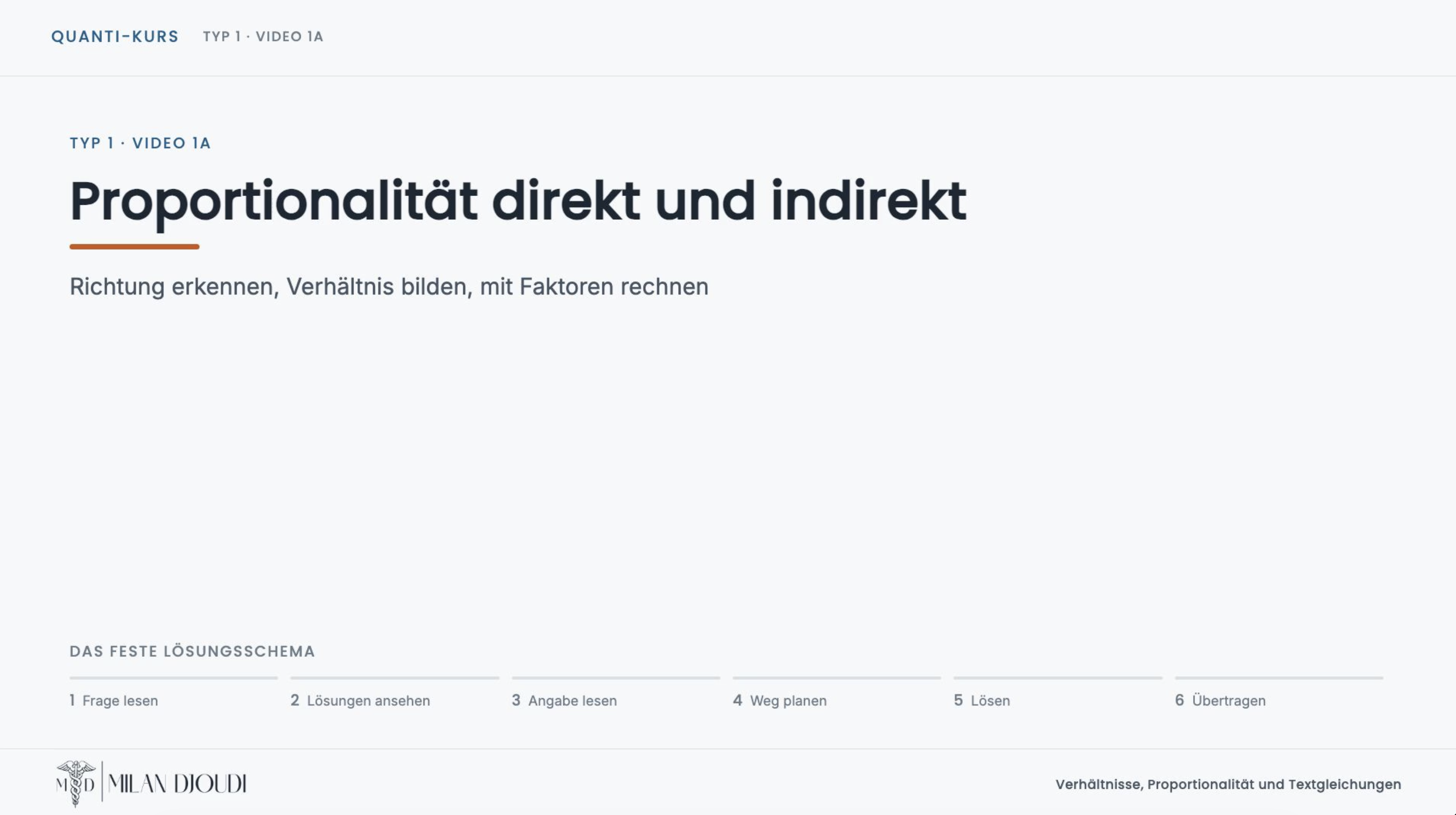 Erklärungsszene des Quanti Kurses